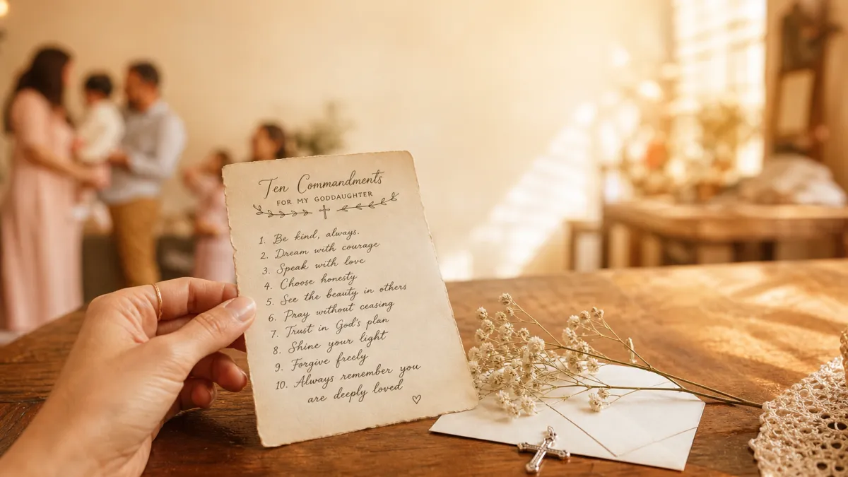 10 commandements parrain marraine à imprimer : cadeau idéal