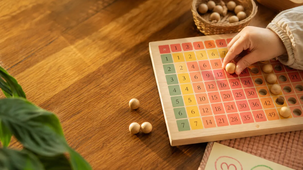 Table de multiplication interactive montessori-formations.fr