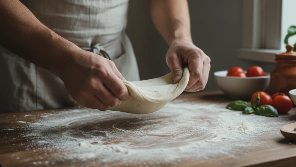 Pâte à pizza à pousse lente : le secret d'une mie alvéolée